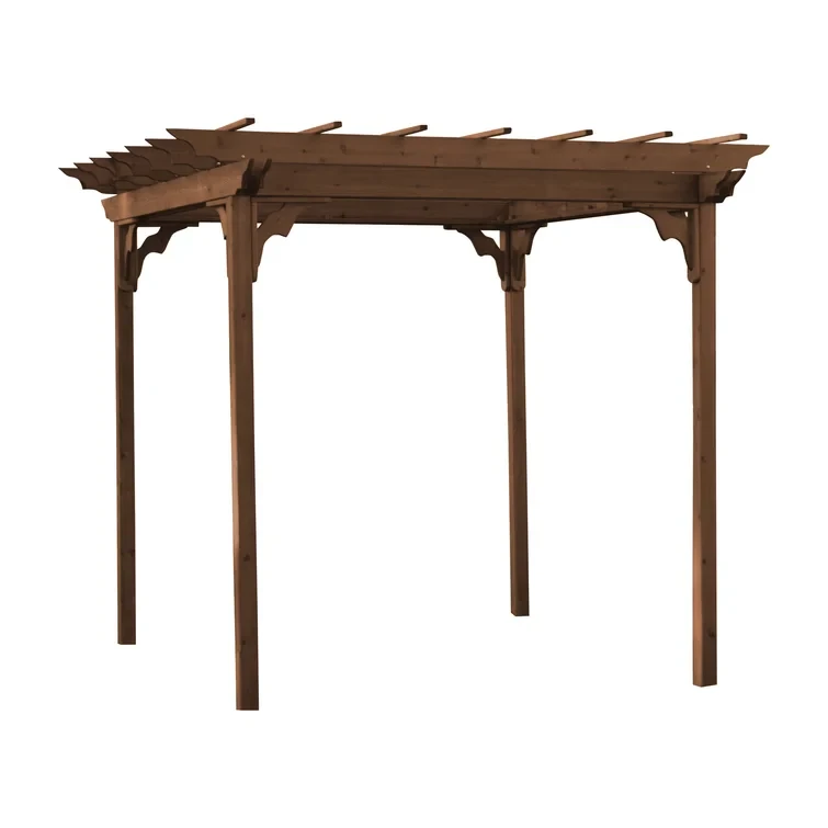 Western Red Cedar 8 Ft. W x 8 Ft. D Solid Wood Pergola