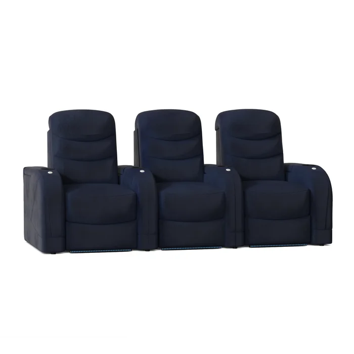 Stealth HR Series Upholstered Power Reclining Home Theater Seating with Cup Holder