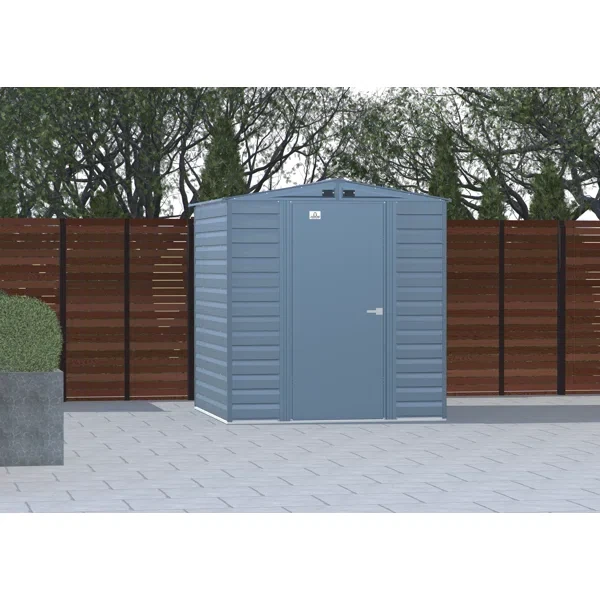 6 ft. W x 7 ft. D Galvanized Steel Storage Shed