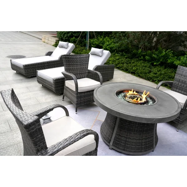 Areefa 6 - Person Outdoor Seating Group with Cushions