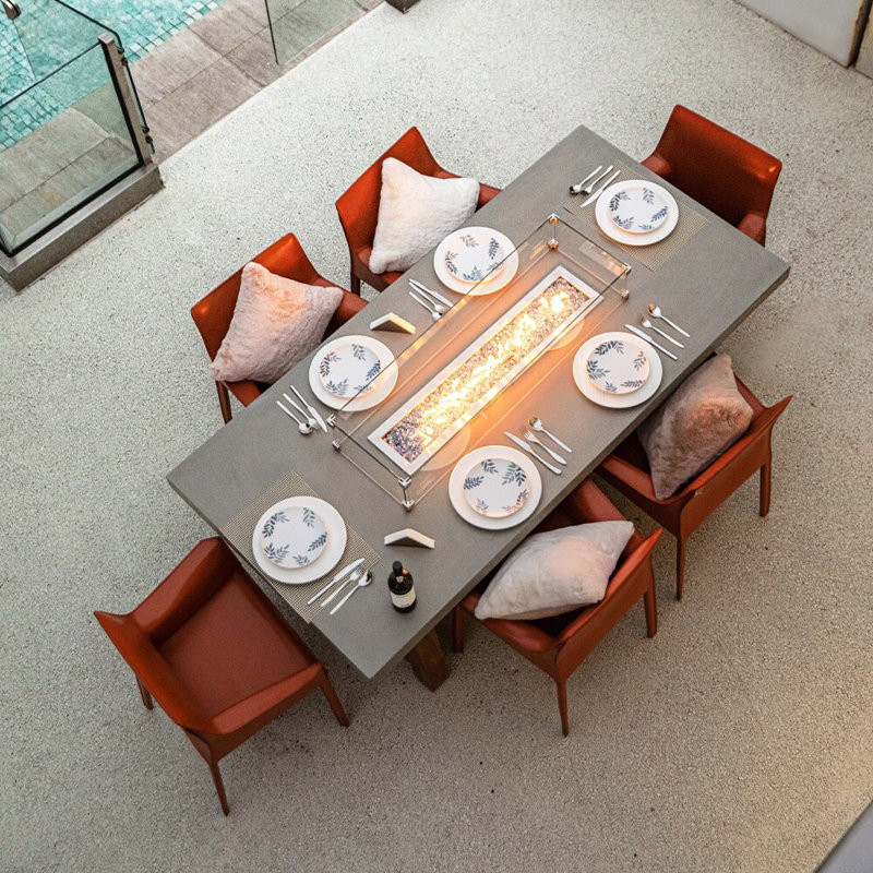 Workshop Elementi Sonoma 83'' Dining Fire Pit Table