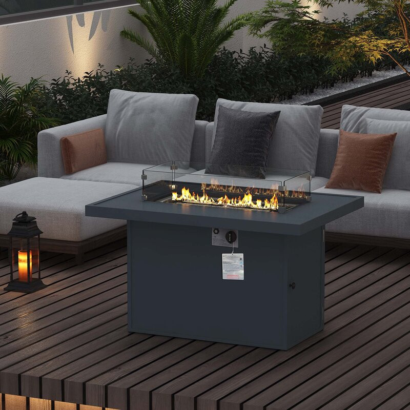 Outdoor Aluminum Alloy FIRE PIT TABLE