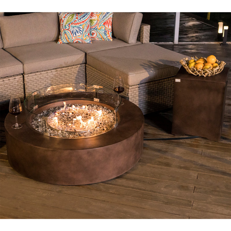 Kinzie Concrete Propane Fire Pit Table