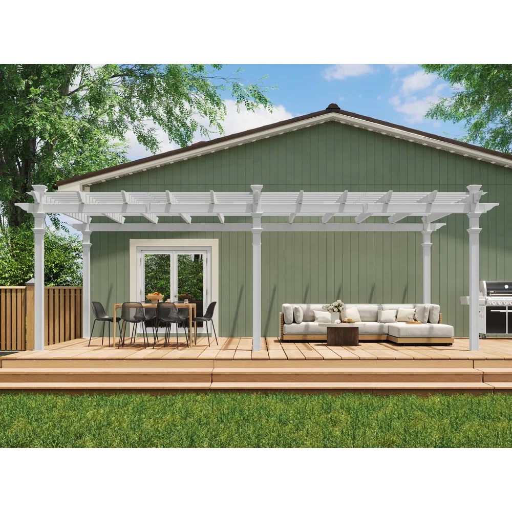 24' W X 12' D Coppell Vinyl Pergola