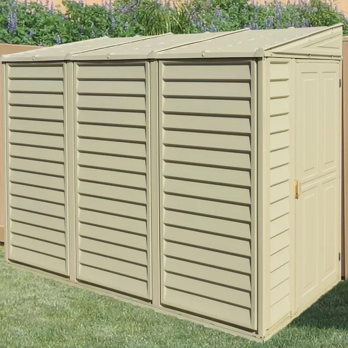 SideMate 4 ft. W x 8 ft. D Plastic Lean-To Storage Shed