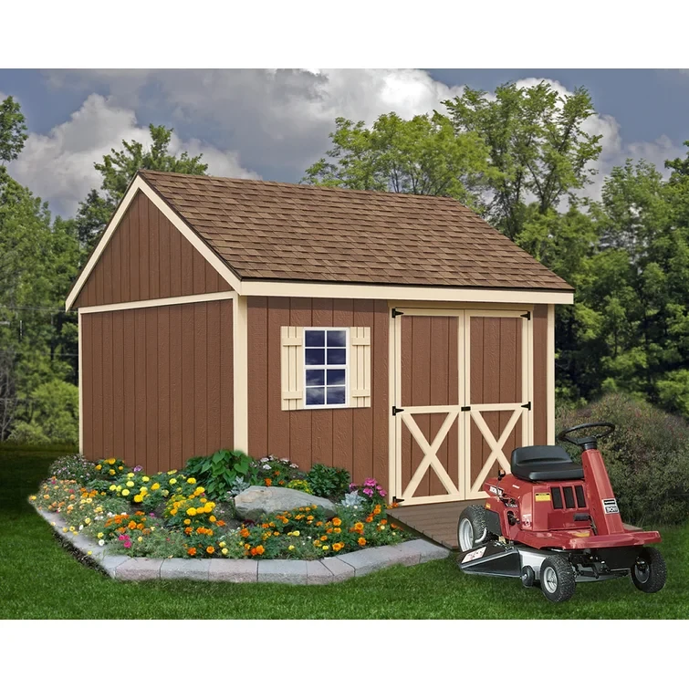 Mansfield 12 ft. W x 12 ft. D Solid Wood Storage Shed