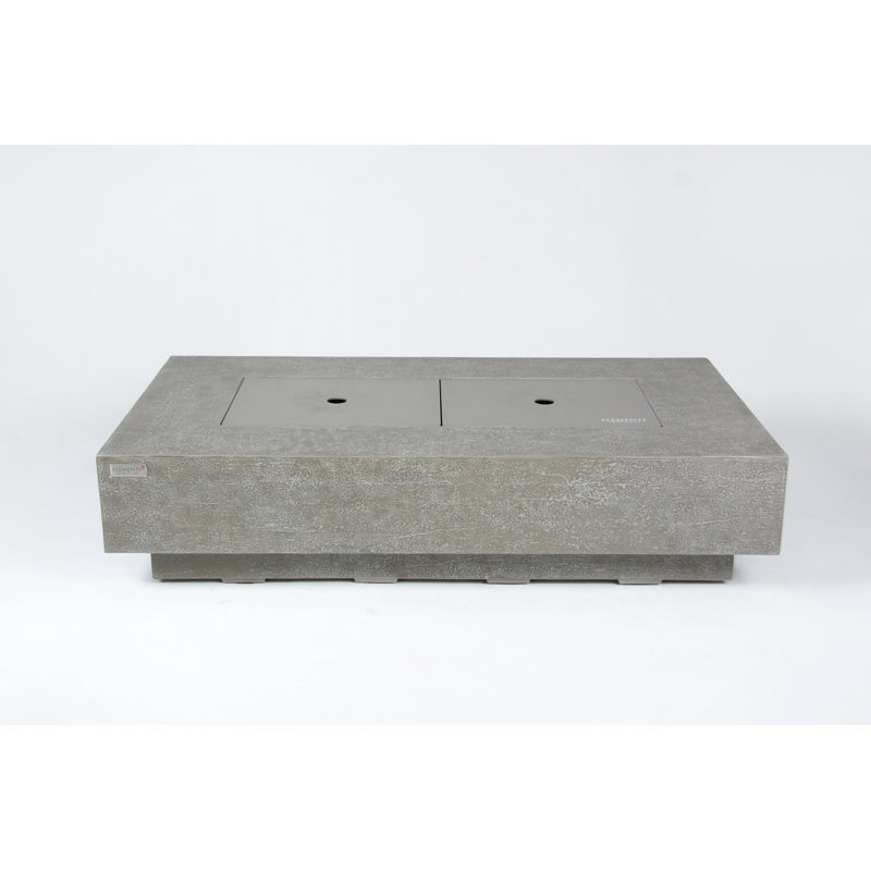 Positano&Riviera 60" Rectangular Concrete Fire Pit Table - by Elementi Plus