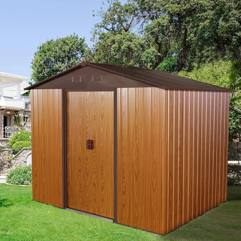 7 ft. W x 6 ft. D Metal Horizontal Storage Shed