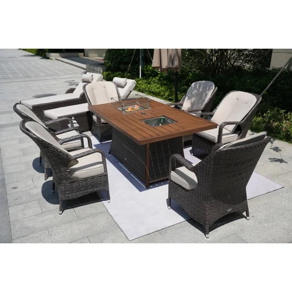 Algird 8 - Person Outdoor Seating Group with Cushions