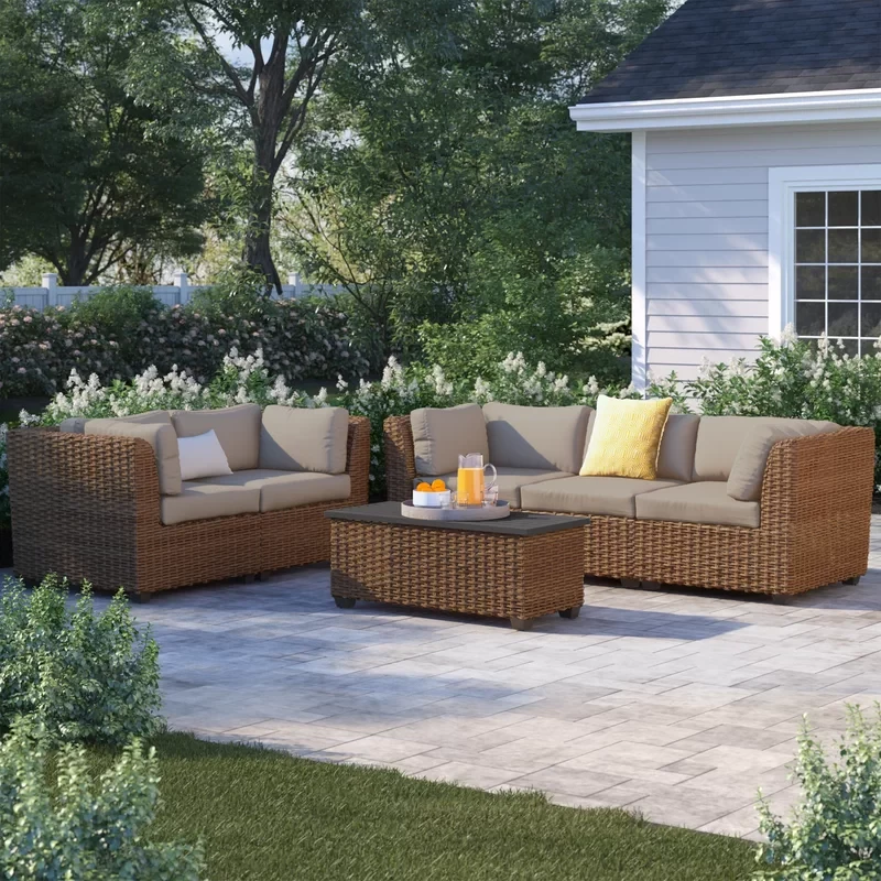 Ambroselli 5 - Person Outdoor Seating Group with Cushions