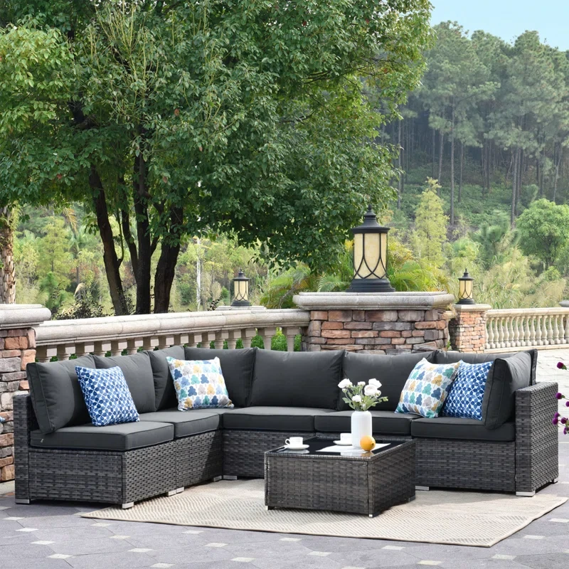 Aliva Rattan Sectional Seating Group