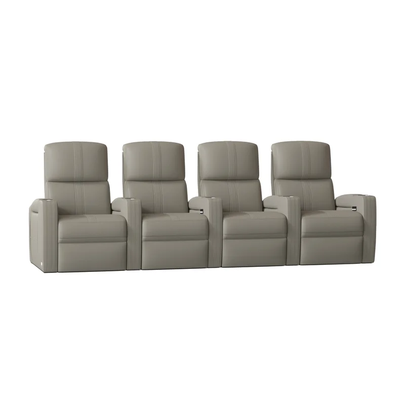 Flash HR Series Upholstered Power Reclining Home Theater Seating with Cup Holder