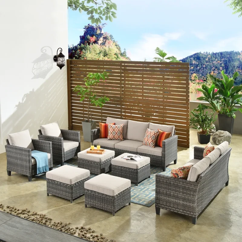 Amerissa 10 - Person Outdoor Seating Group with Cushions