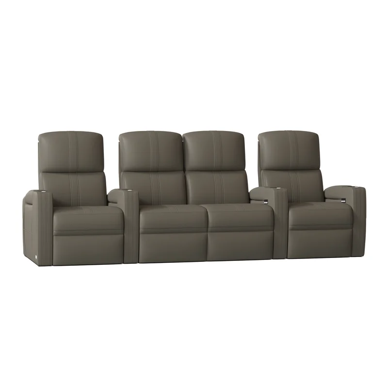 Flash HR Series Upholstered Power Reclining Home Theater Seating with Cup Holder