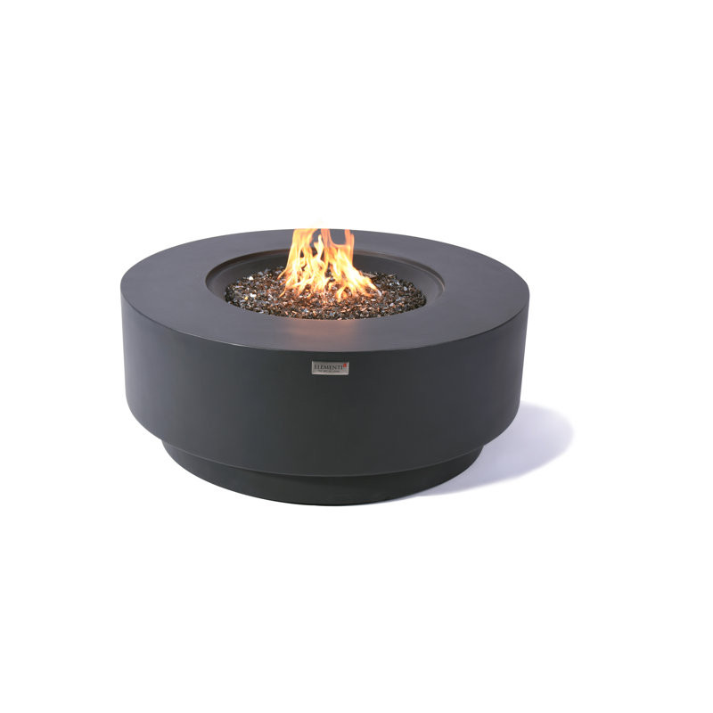 Nimes&Colosseo 41" Round Concrete Fire Pit Table - by Elementi Plus