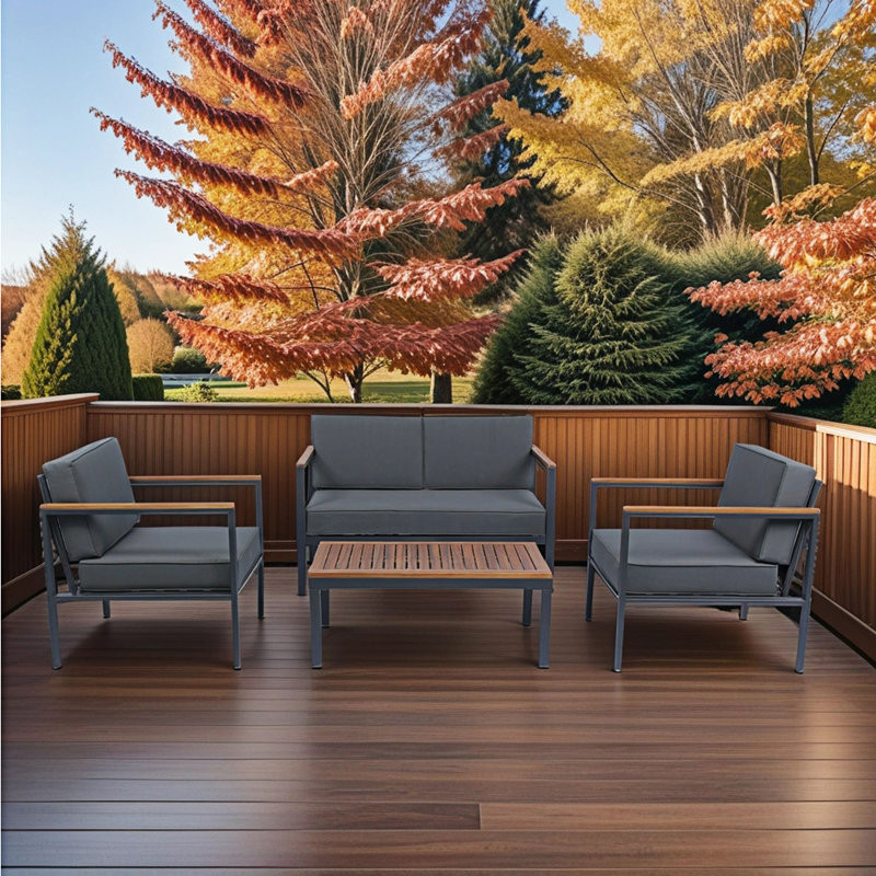 Crifasi 4 Person Outdoor Seating Group Patio Furniture Outdoor Sofa Set
