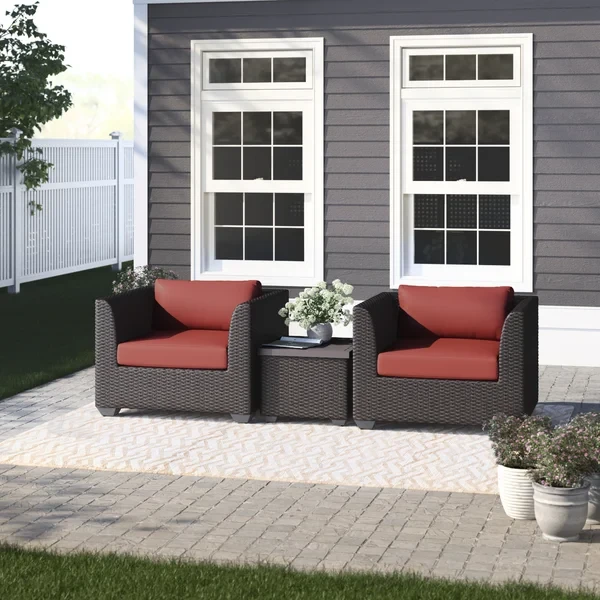 Anastase 2 - Person Outdoor Seating Group with Cushions