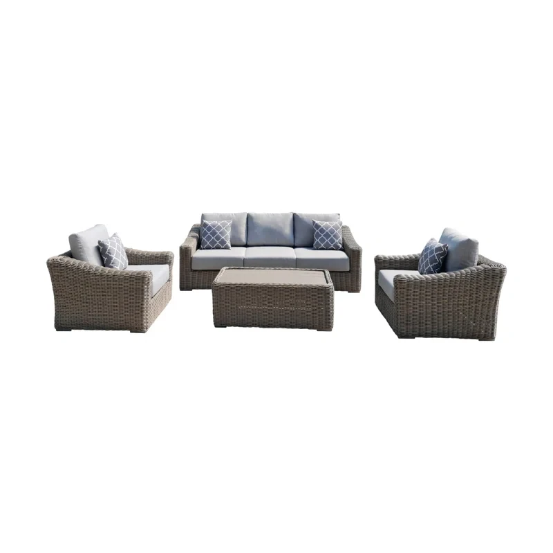 Stellert 5 - Person Outdoor Seating Group with Cushions