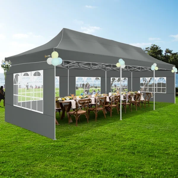 10×30 FT Pop Up Heavy Duty Party Tent with Walls Canopy Commercial Tent with Metal Frame