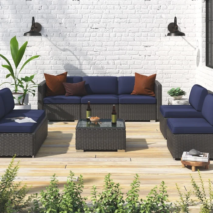 Mcgahan 7 - Person Outdoor Seating Group with Cushions