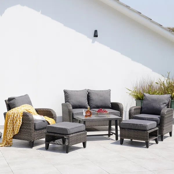 Alixander 6 - Person Outdoor Seating Group with Cushions