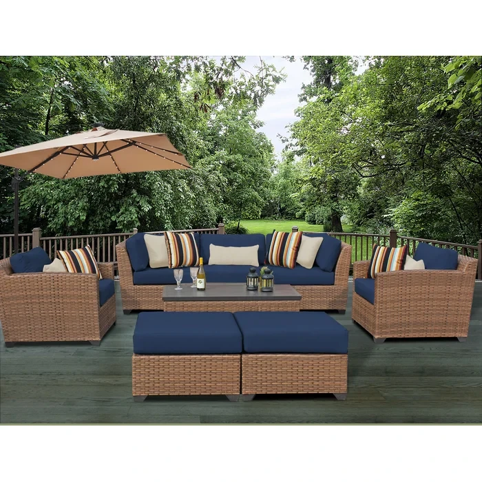 Ambroselli 7 - Person Outdoor Seating Group with Cushions