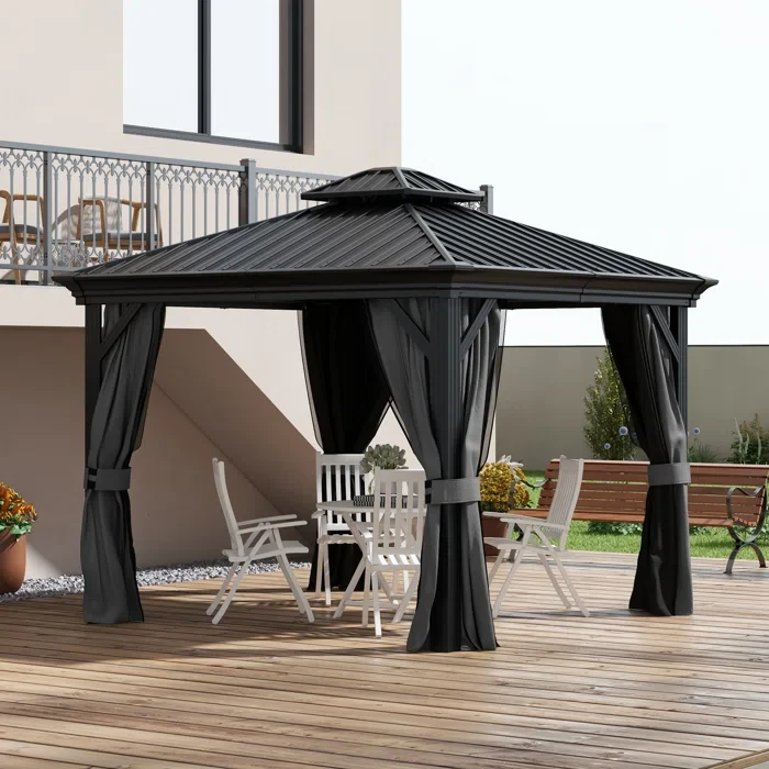 10 Ft. W x 10 Ft. D Aluminum Patio Gazebo