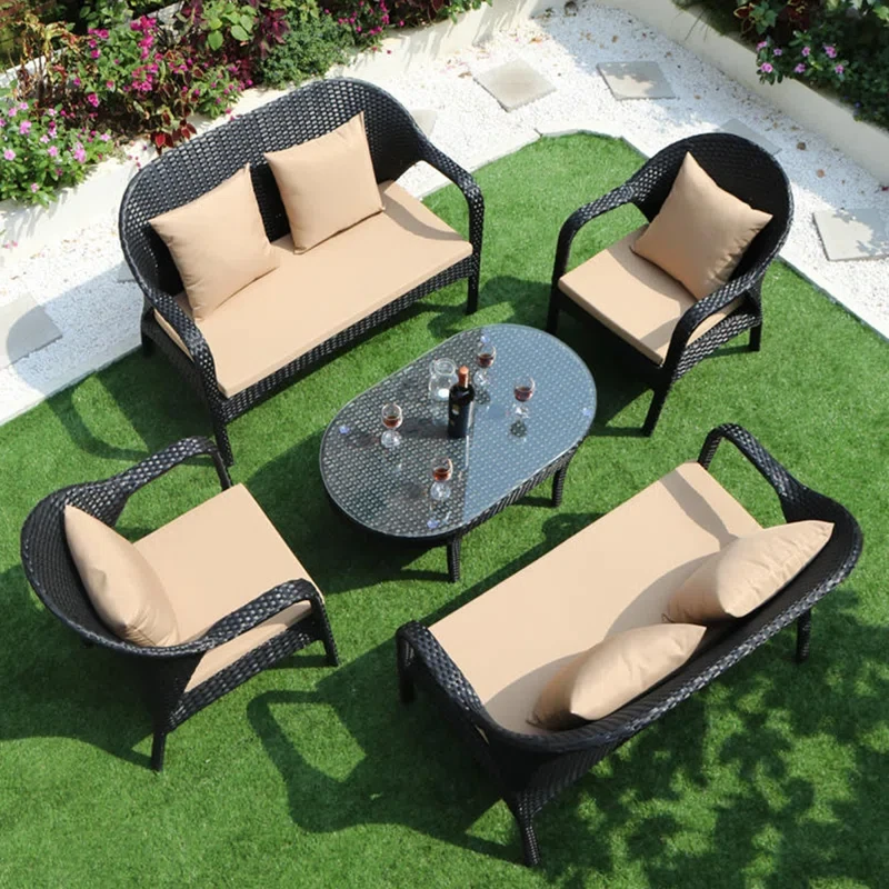 Arjane 6 - Person Outdoor Seating Group with Cushions