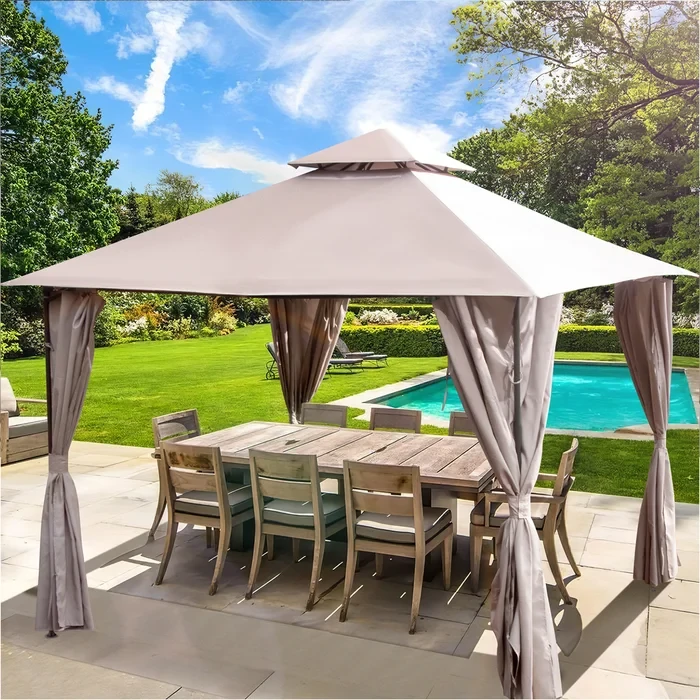 10 Ft. W x 9 Ft. D Steel Patio Gazebo