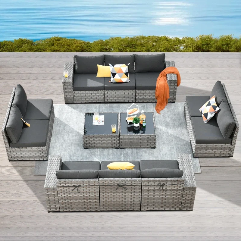 Demaurie 10 - Person Outdoor Seating Group with Cushions