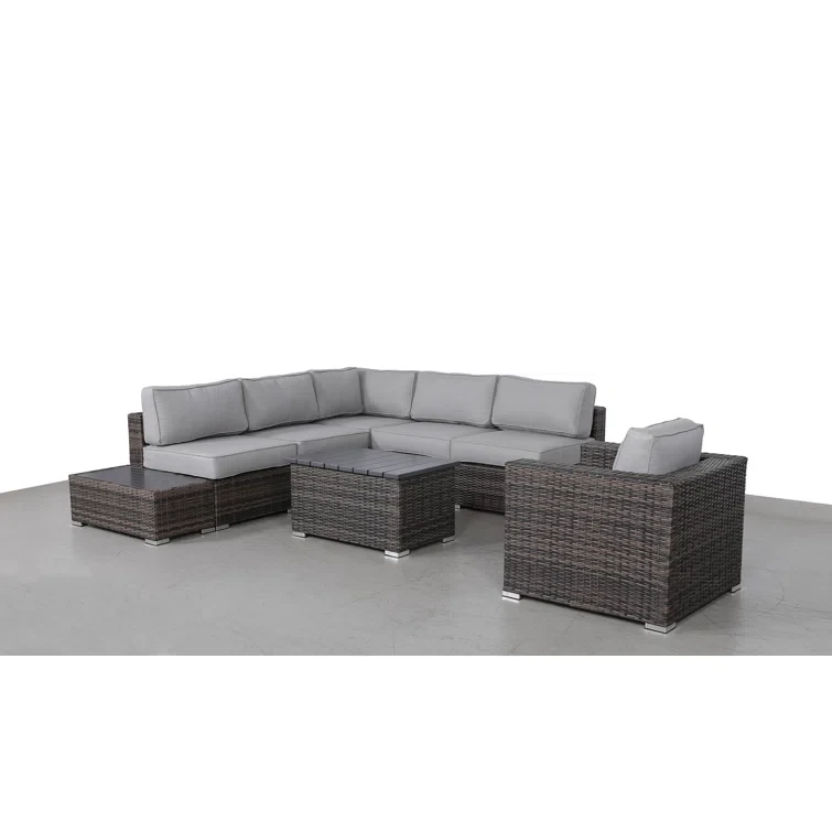 Tarin Fully Assembled 5 - Person Seating Group with Cushions