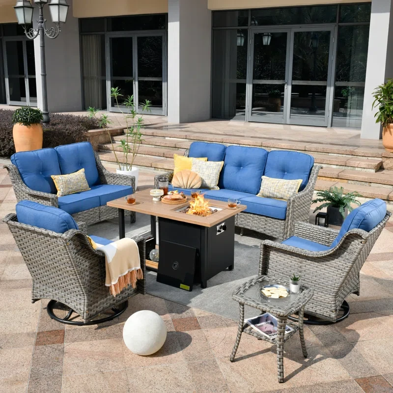 Daliya 7 - Person Outdoor Seating Group with Cushions