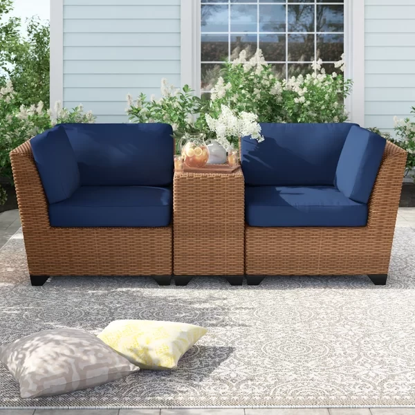 Ambroselli 2 - Person Outdoor Seating Group with Cushions