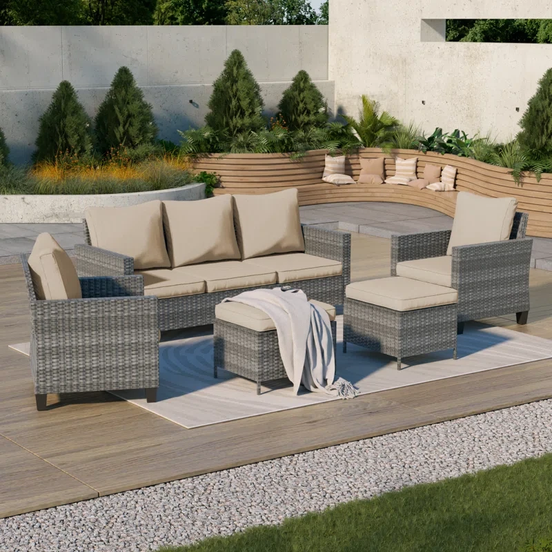 Kinsela 5 - Person Outdoor Seating Group with Cushions