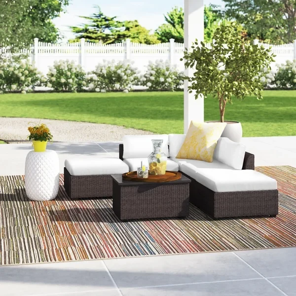 Anishia 4 - Person Outdoor Seating Group with Cushions