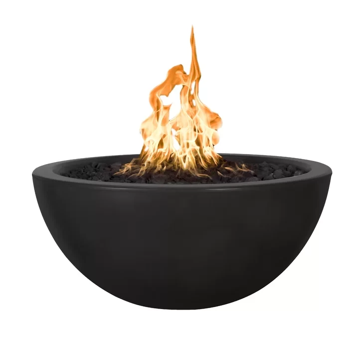 15" H x 30" W x 30" D  Luna Concrete Fire Pit