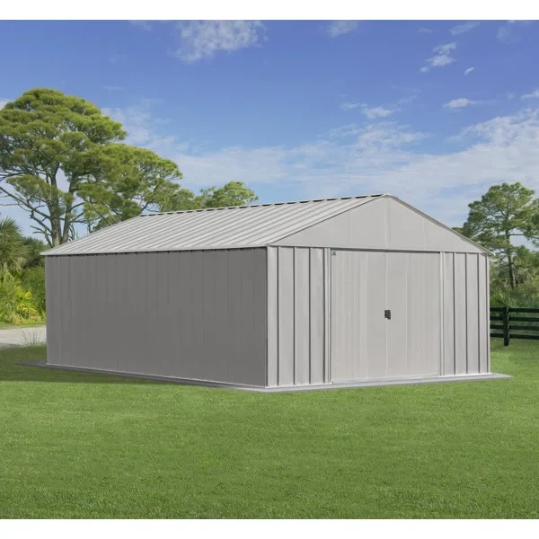 12 ft. W x 17 ft. D Galvanized Steel Storage Shed