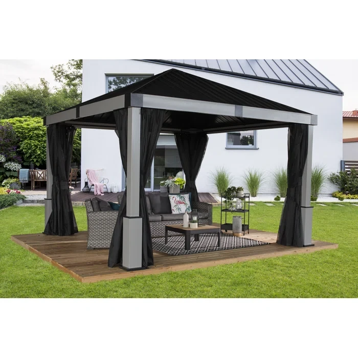 Lena 11 Ft. W x 11 Ft. D Aluminum Patio Gazebo