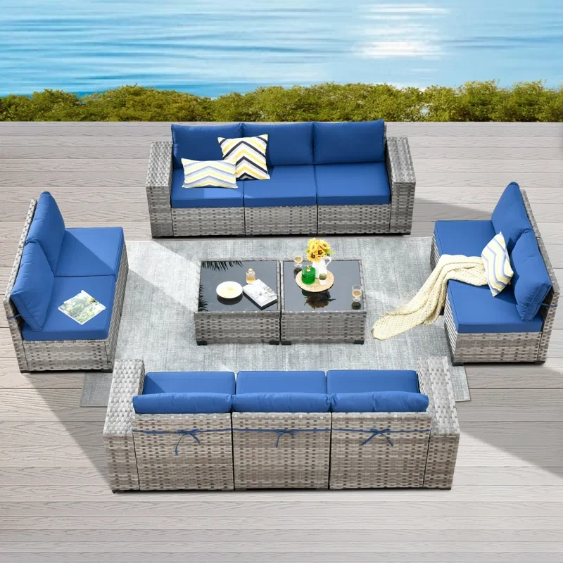 Demaurie 10 - Person Outdoor Seating Group with Cushions