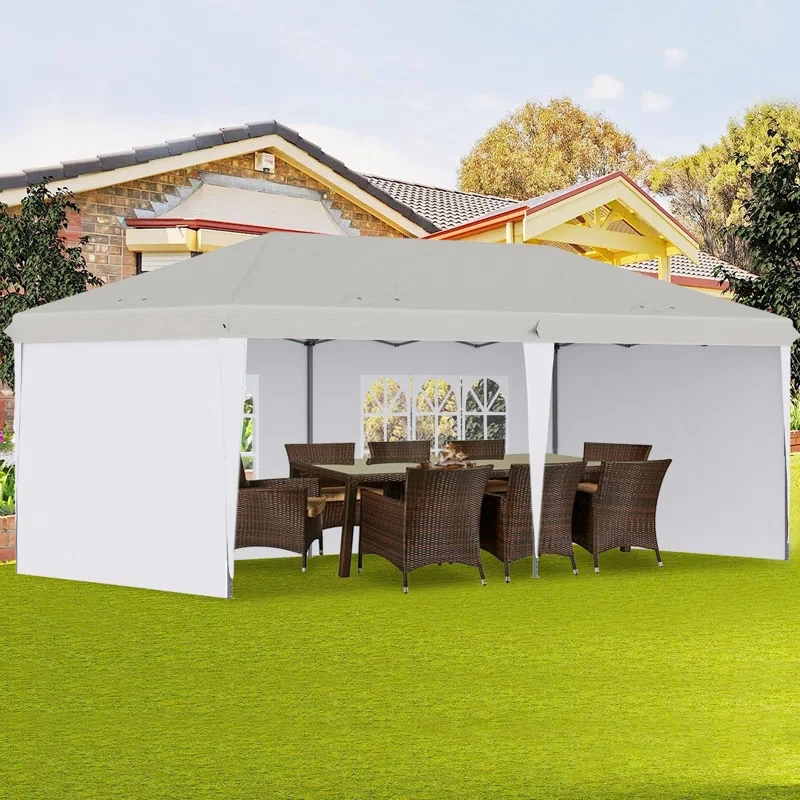 Heavy Duty Pop Up Canopy Tent With 4 Sidewalls,pop Up Canopy Tent Portable Instant Gazebo With Carry Bag For Parties, Garden, Outdoor Events, Patio