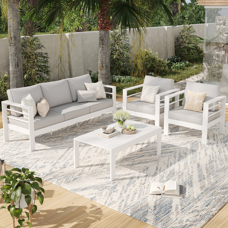 5 - Person Outdoor Seating Group with Cushions