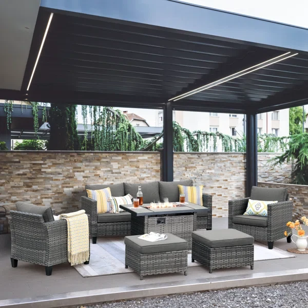 Amerissa 5 - Person Outdoor Seating Group with Cushions