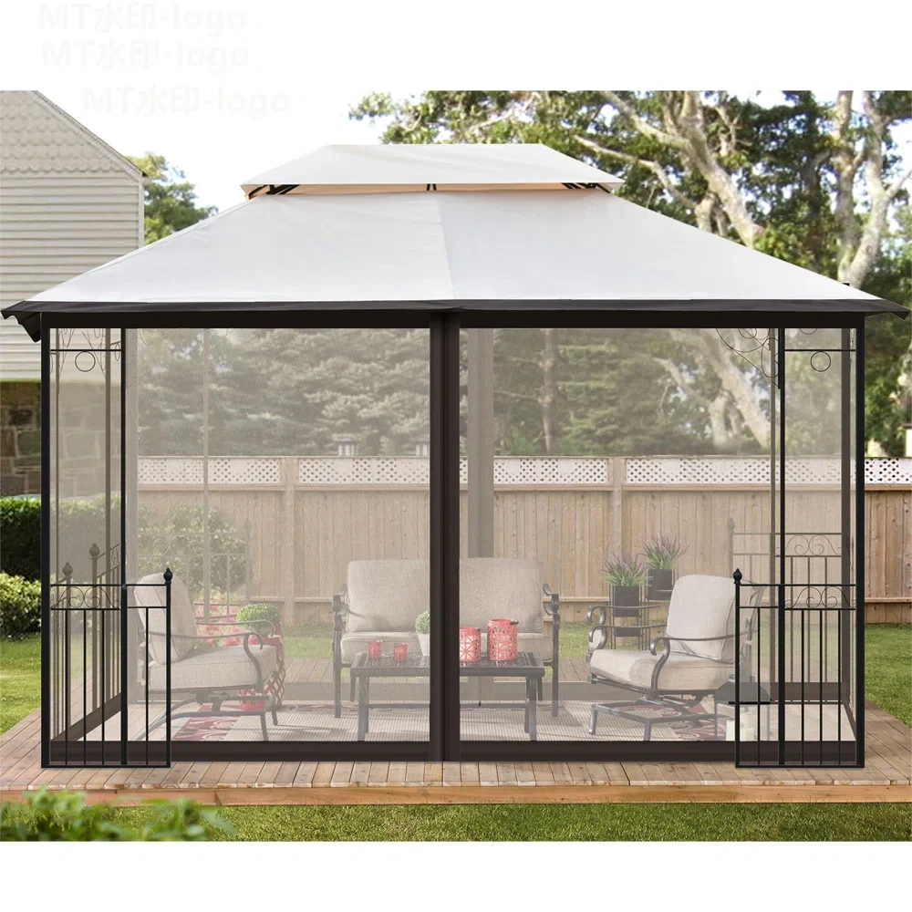 13 Ft. W x 10 Ft. D Iron Patio Gazebo