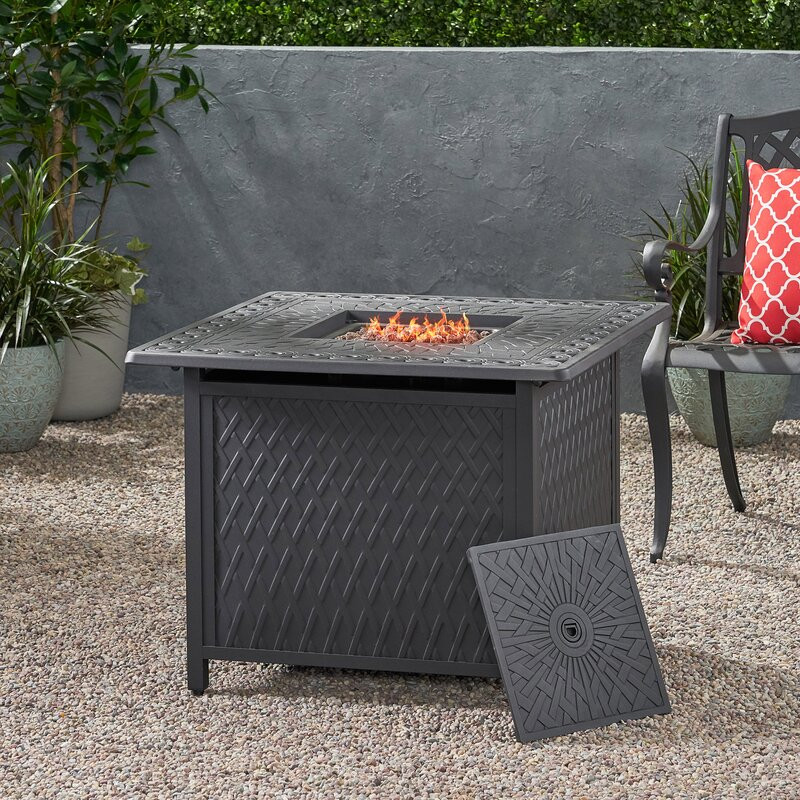 Odonnell Aluminum Propane Fire Pit Table