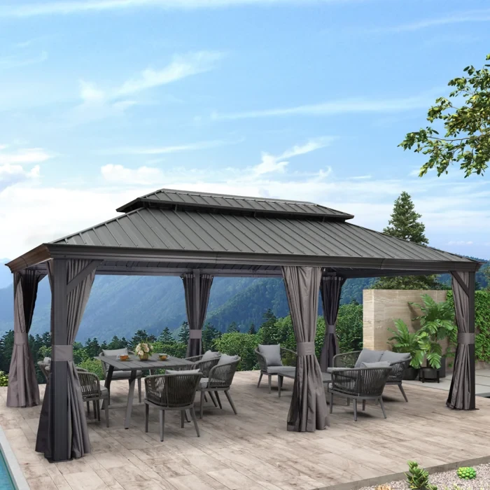 12' × 20'  Metal Patio Gazebo