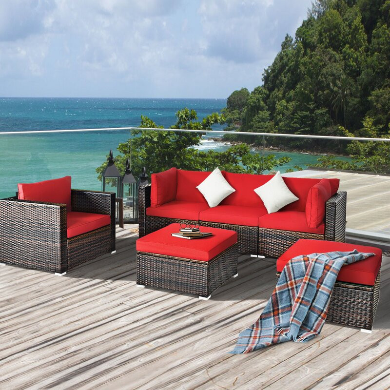 6 - Person Outdoor Seating Group with Cushions