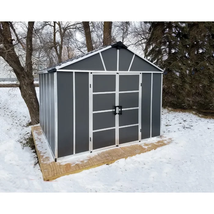 99"H x 131"W x 156"D Yukon 11 ft. W Plastic Storage Shed