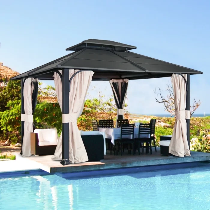 14 Ft. W x 12 Ft. D Metal Gazebo