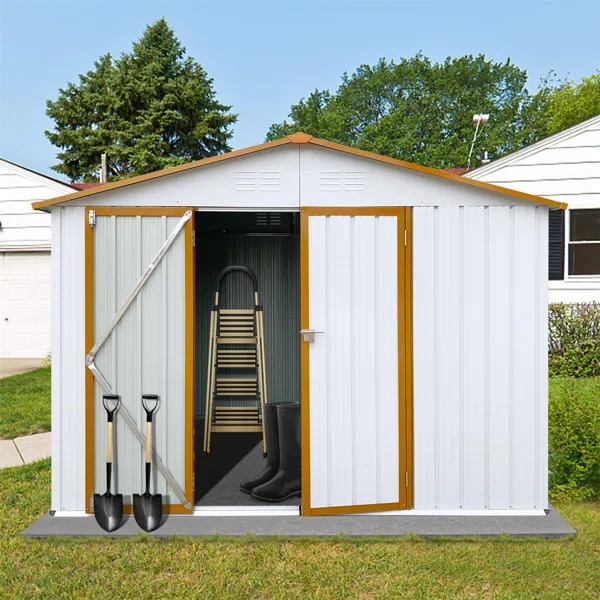 Garden 9 ft. W x 6 ft. D Metal Storage Shed