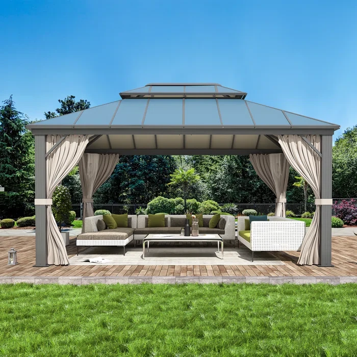 16 Ft. W x 12 Ft. D Aluminum Patio Gazebo